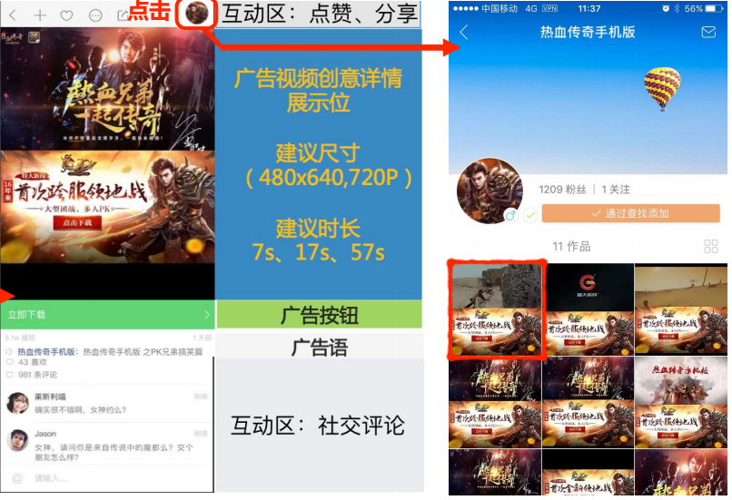 快手推廣廣告展現(xiàn)樣式