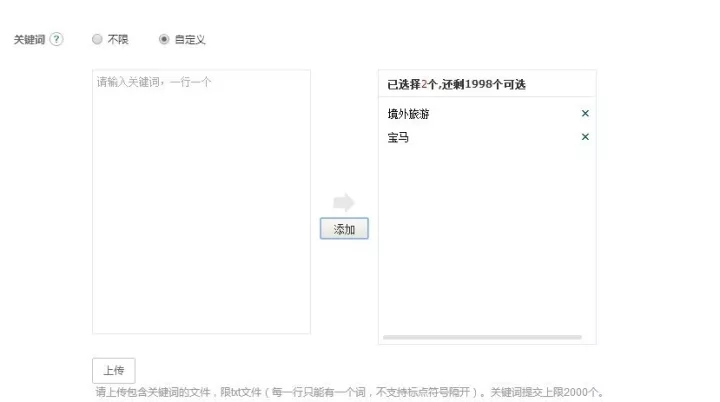 信息流關鍵詞定向推廣