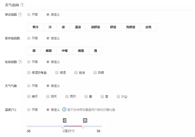 騰訊社交廣告之信息流天氣定向推廣