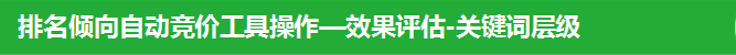 排名傾向自動競價工具操作—效果評估-關鍵詞層級