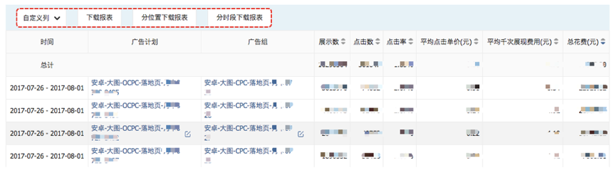 快手廣告后臺(tái)：自定義查看