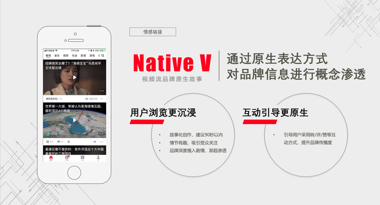 通過(guò)原生表達(dá)方式，對(duì)品牌信息進(jìn)行概念滲透