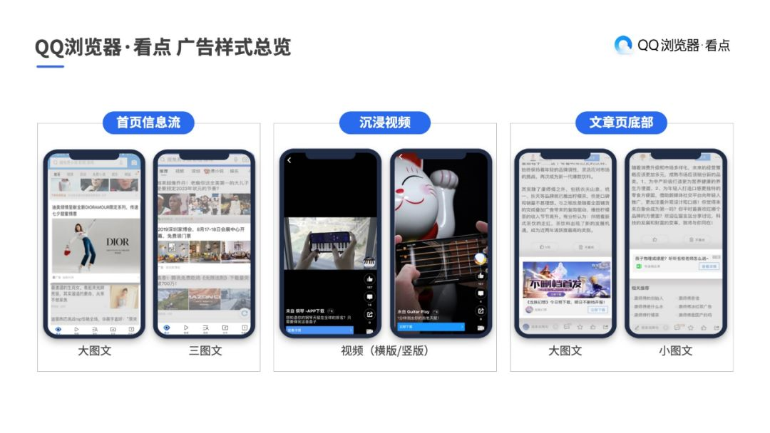 QQ瀏覽器看點廣告樣式總覽