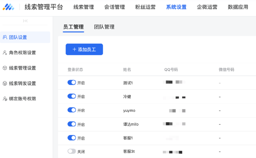 請檢查“系統設置”-“團隊設置”-“員工管理”模塊，確保員工列表中沒有非廣告主的人員擔任超級管理員及普通管理員角色。