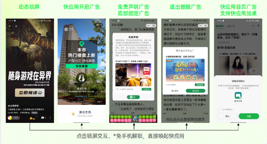 引入OPPO聯盟優質廣告主，為內容品類快應用提供高質量、定制化的聯盟廣告類型。