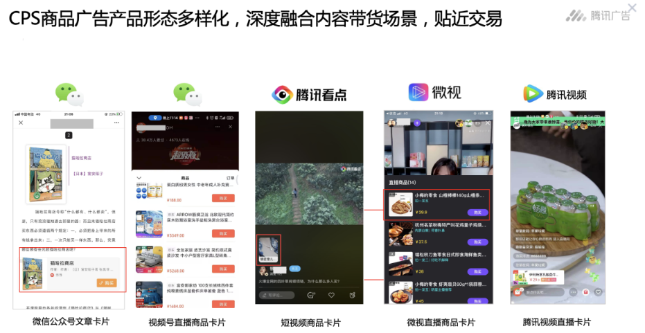 CPS商品廣告產(chǎn)品形態(tài)多樣化,深度融合內(nèi)容帶貨場(chǎng)景,貼近交易 CPS商品廣告產(chǎn)品形態(tài)多樣化,深度融合內(nèi)容帶貨場(chǎng)景,貼近交易