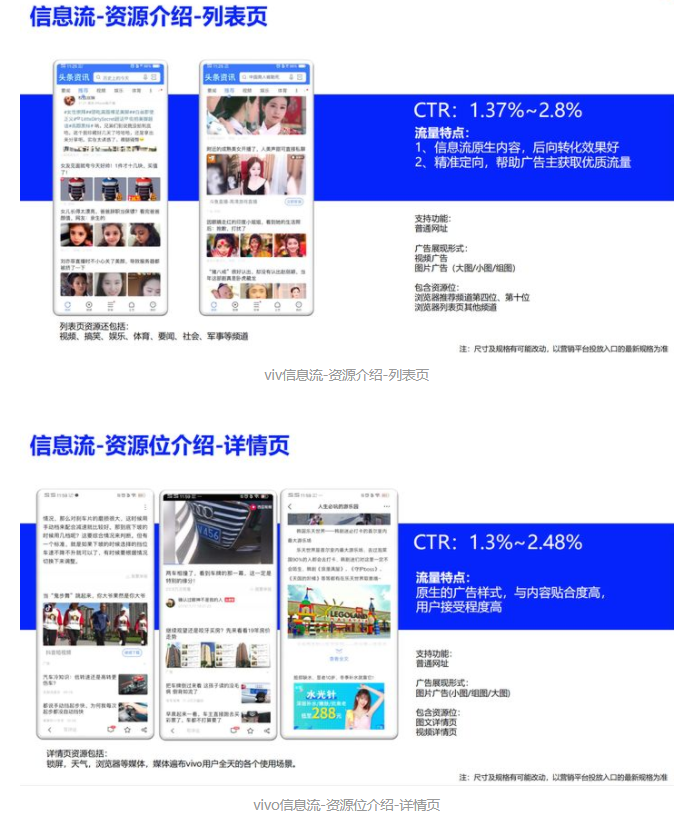 vivo信息流廣告是通過什么形式展現的呢？