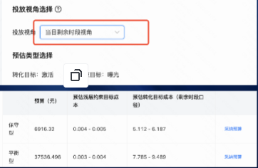 預估剩余時段成本