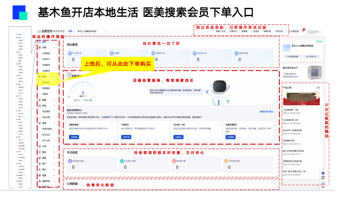 請通過【基木魚開店——我的會員】模塊進行下單，流程與本地惠生活會員及地圖會員一致
