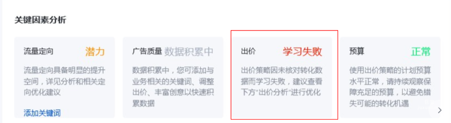 管理診斷分析-關鍵因素（出價）分析