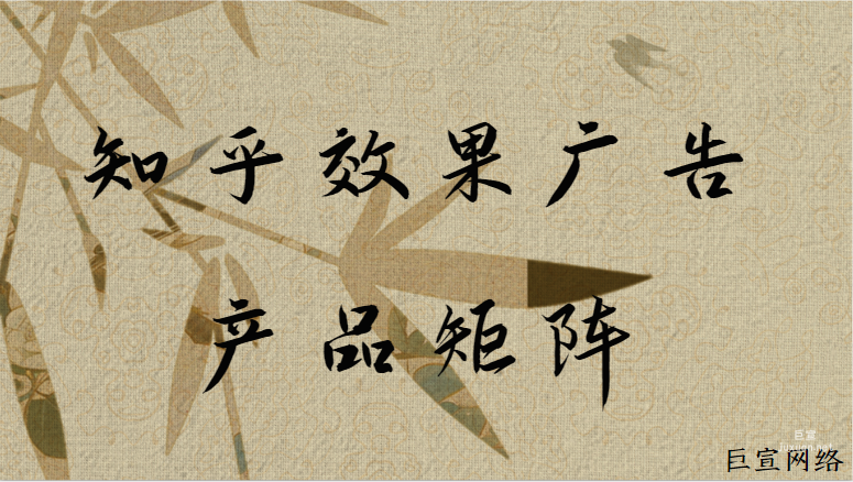 知乎效果廣告產品矩陣 | 知乎效果廣告投放