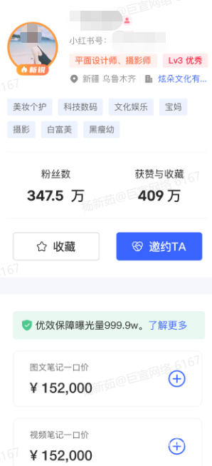 小紅書基本信息示意圖