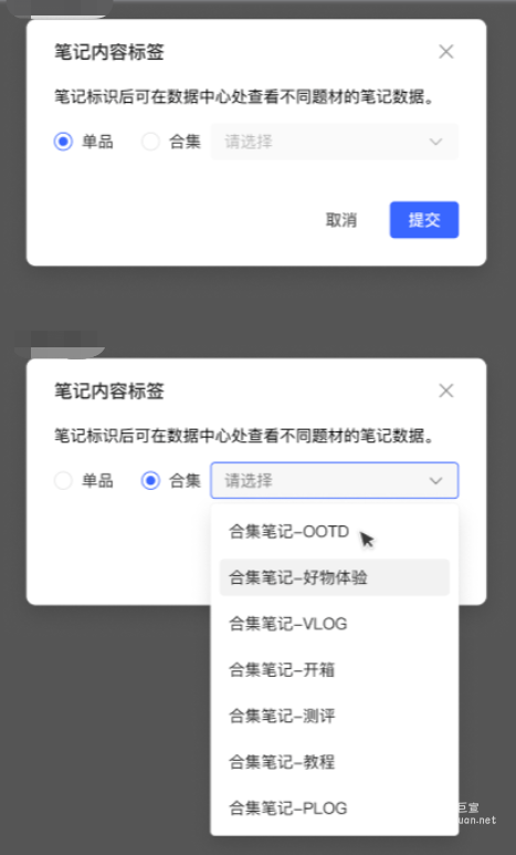 小紅書廣告筆記內容標簽