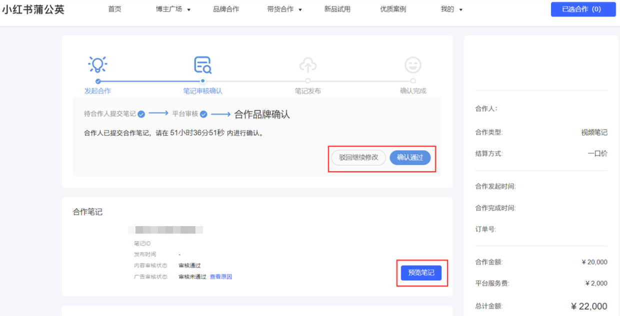 小紅書廣告確認通過