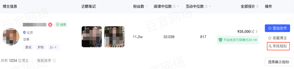 小紅書(shū)廣告博主列表