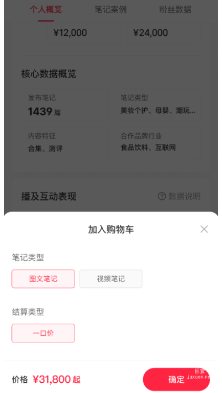 小紅書廣告加入購物車
