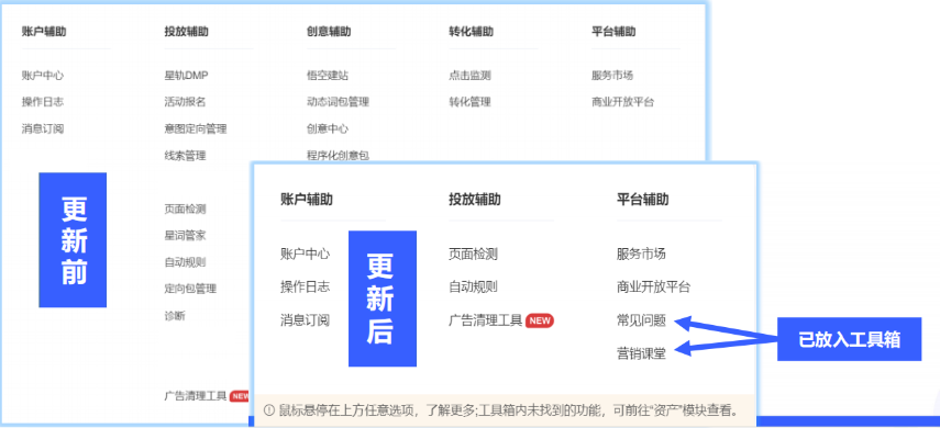 vivo廣告營銷平臺工具箱遷移明細