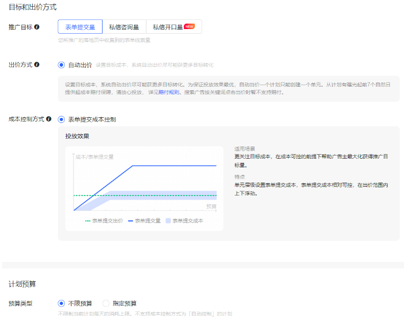 小紅書廣告設定目標、出價方式與預算