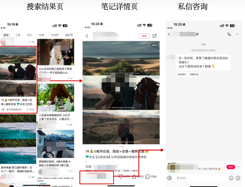 小紅書廣告搜索結果頁