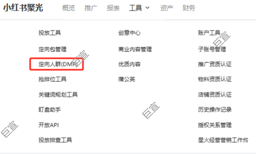 小紅書廣告平臺DMP功能